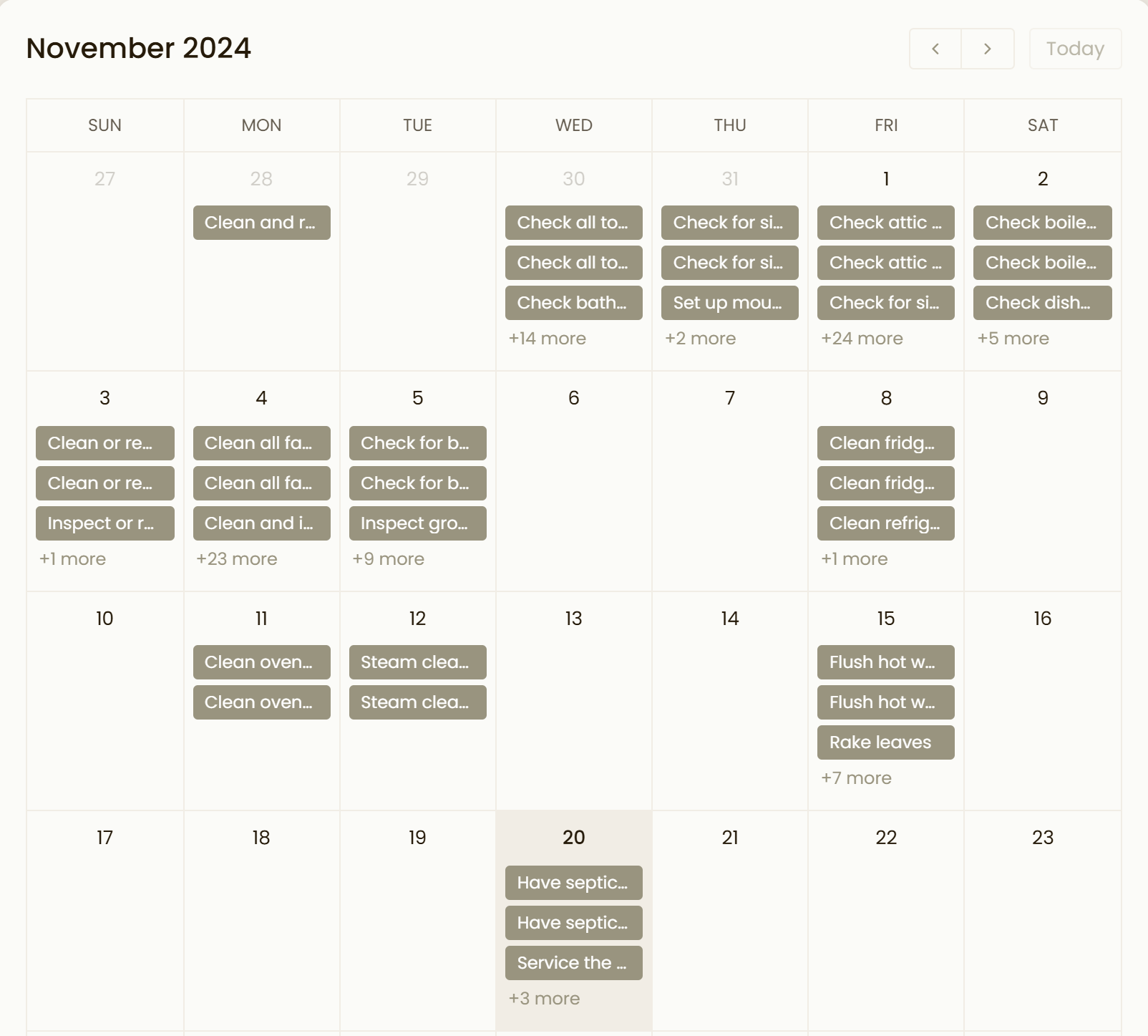 integrated calendar